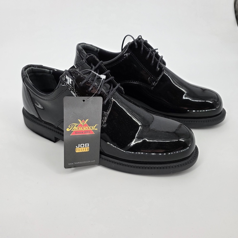 Thorogood 831-6027 Mens Poromeric Oxford Patent Leather Shoe, Size 11 M New!
